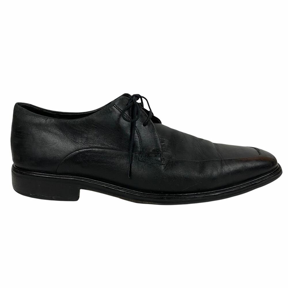 Cole Haan Air Jackson Apron Toe Black Leather Oxford Shoes Size 10.5
